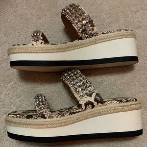 JLO Blinged Sandals 6.5, worn once if ever.